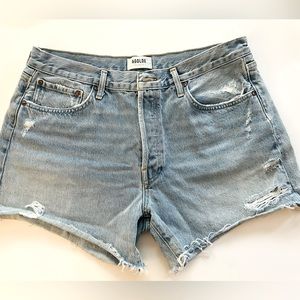AGOLDE Denim Frayed Shorts